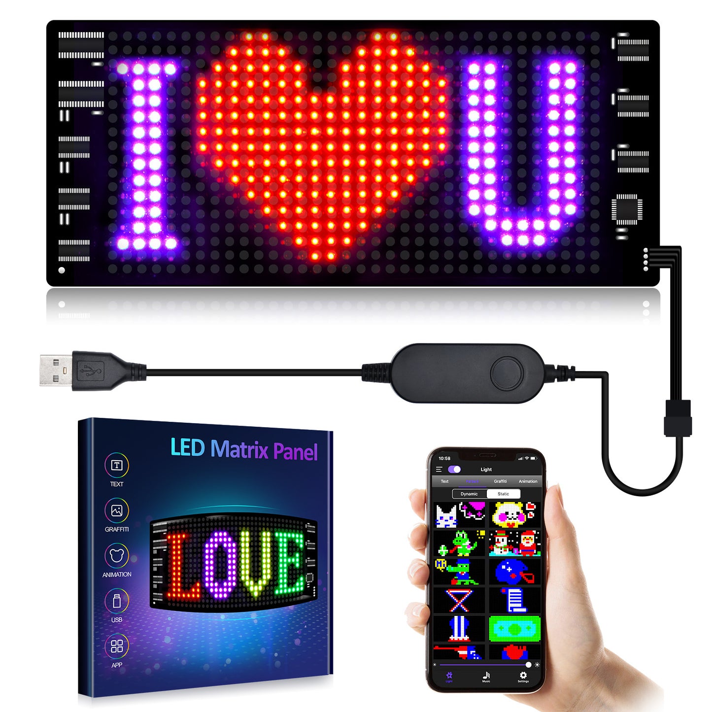 Glow Flex Matrix Display (With APP)